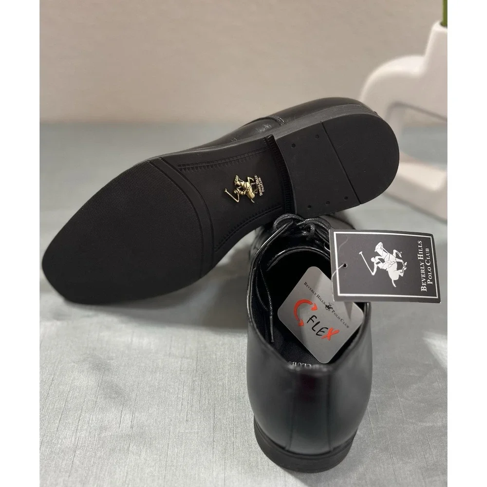 Beverly Hills Polo Club Men's Black Dress Shoes Damien New With Box Size 11